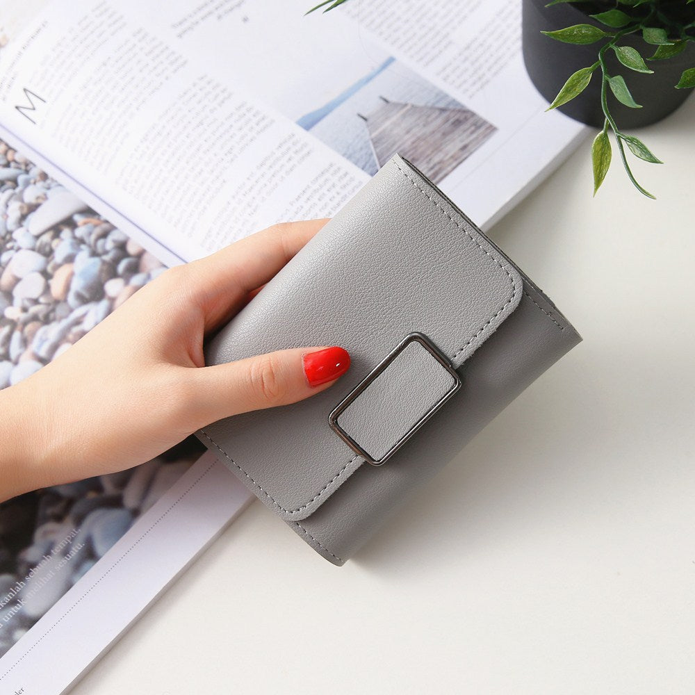 Women's Short And Simple Plaid Fashion Wallet