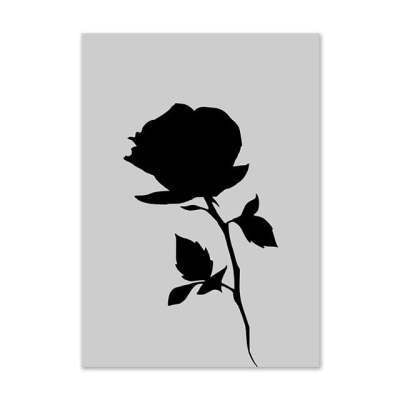 Nordic Simple Character Abstract Line Decorative Painting Black And White Living Room With View Sofa Wall Mural Frameless