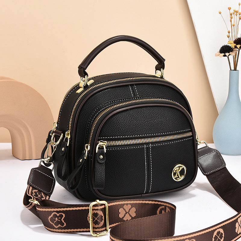 Women's PU Crossbody Bag Small Square With Multi Zippers