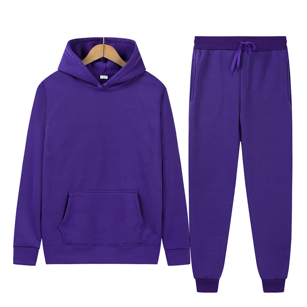 Men's Sport Suit Solid Color Light Board Fleece Warm