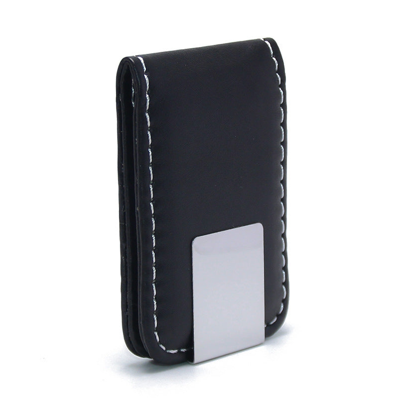 Unisex Slim PU Magnetic Banknote Clip Solid Color Matte
