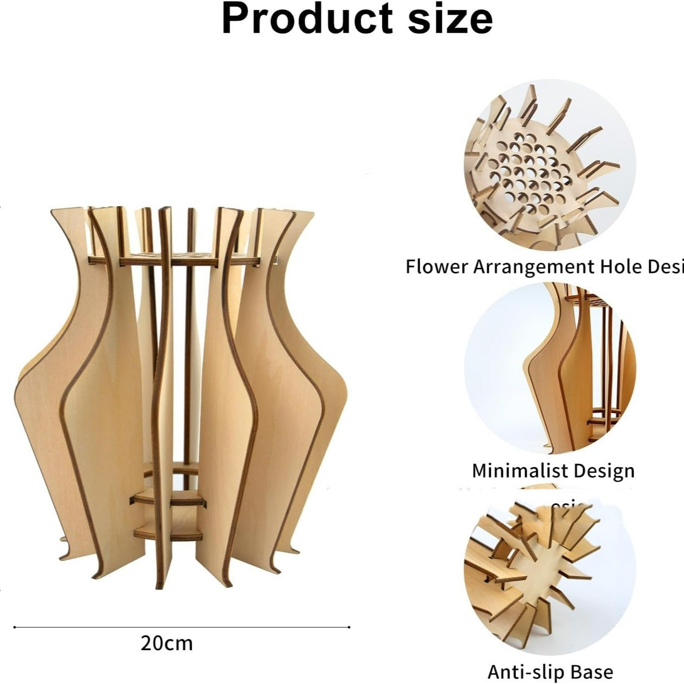 Wooden Puzzle Vase Home