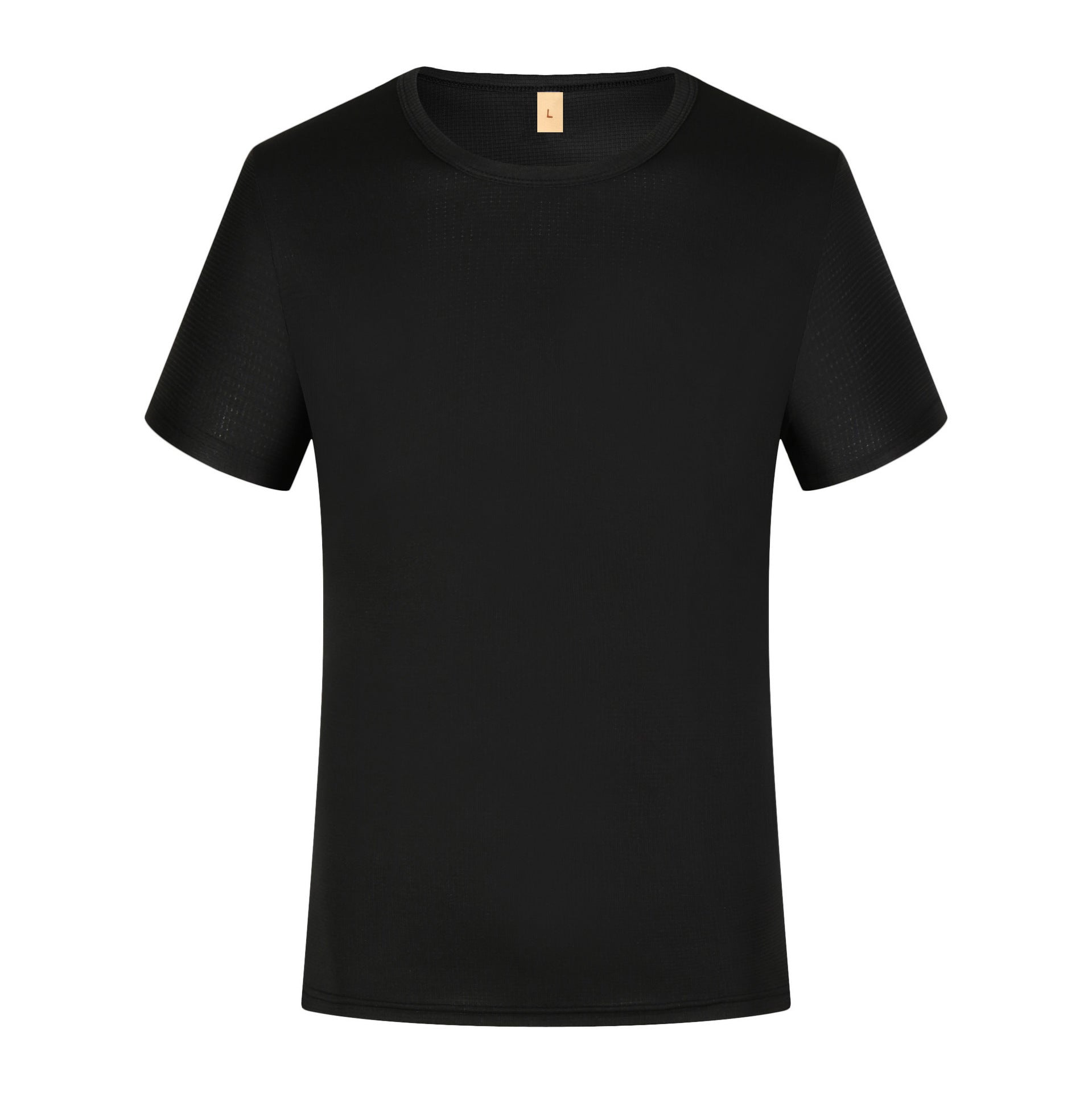 Summer Small Plaid Round Neck Short-sleeved Quick-drying T-shirt