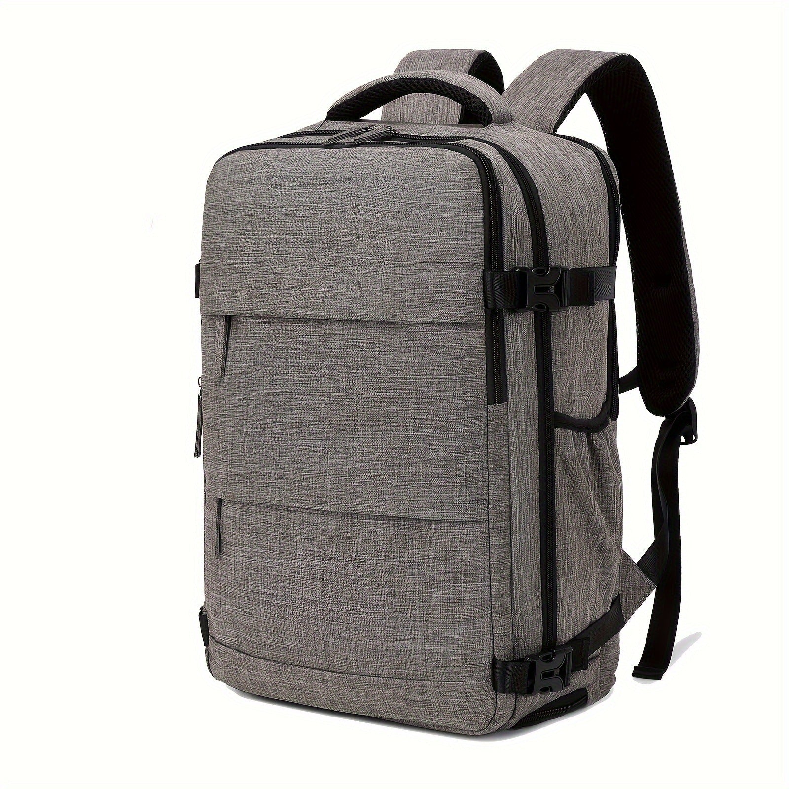 Men's Solid Color Nylon Travel Backpack Regular Fit 20-35L