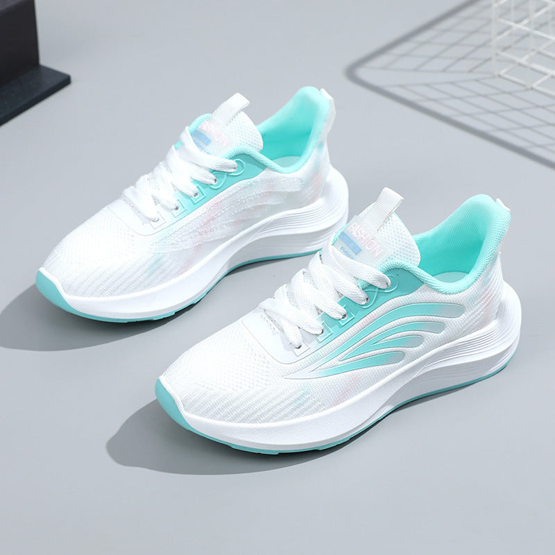 Women's Fashion All-matching Mesh Surface White Shoes