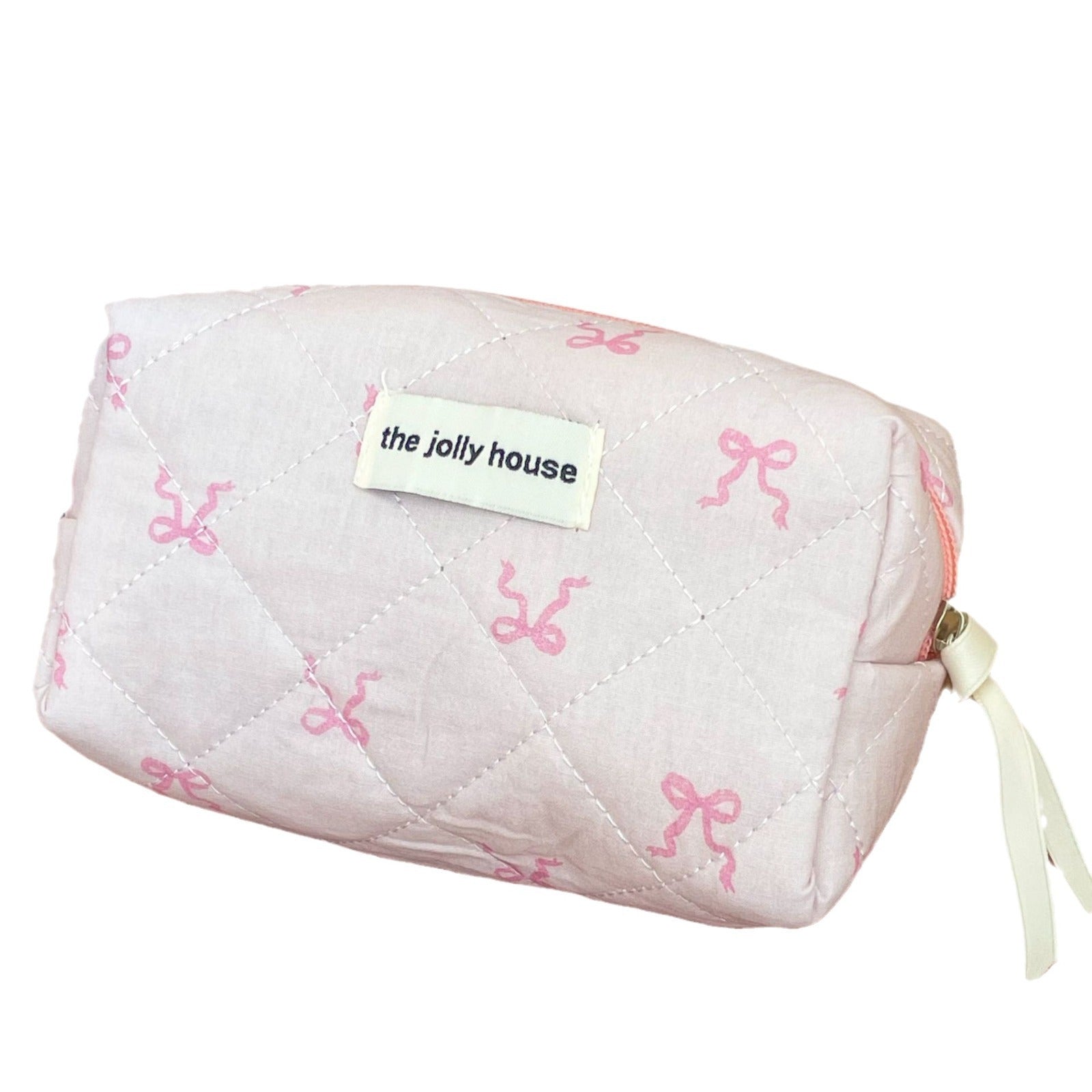 Ribbon Bow Makeup Bag – Korean Style Cosmetic Pouch for Students