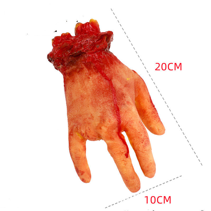 Halloween Horror Props Set – Bloody Hands, Feet, Eyeballs, and Heart for Haunted House and Bar Decorations