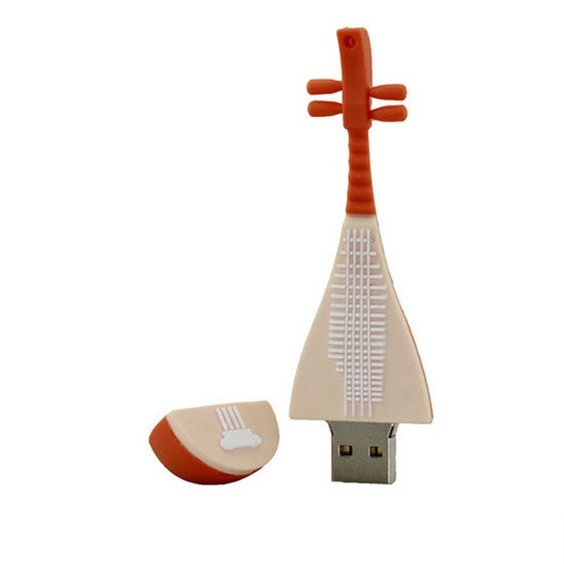 Pipa Instrument USB Flash Drive – PVC Cartoon Novelty, USB 3.0 (16–128GB)