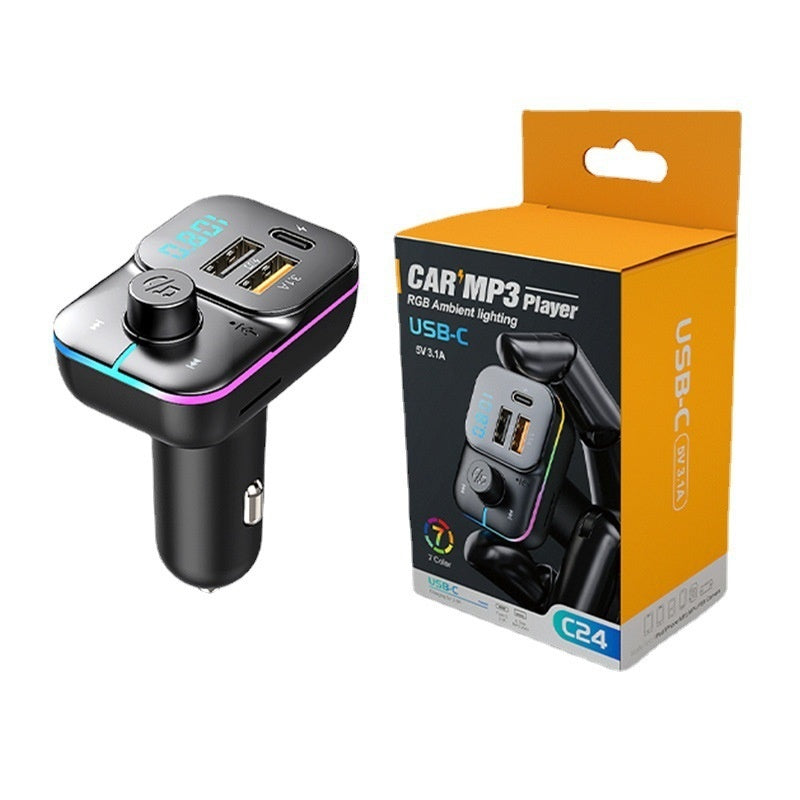 Car Bluetooth MP3 Player & Charger – Wireless FM Transmitter with USB Port