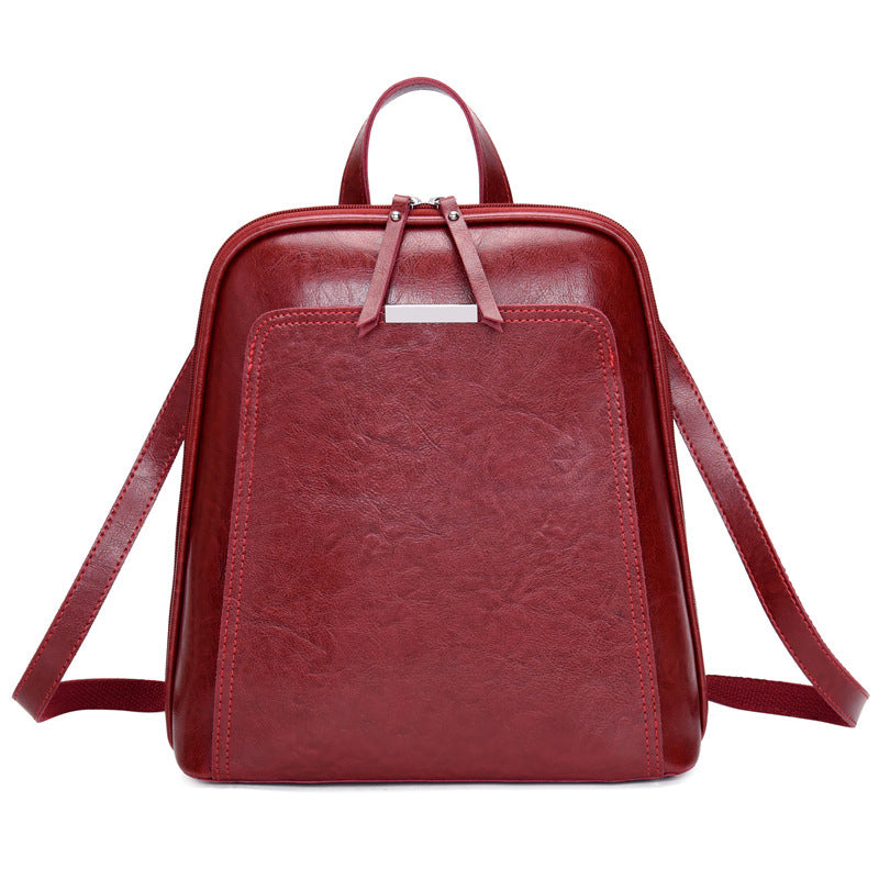 Women's Korean Style Travel Backpack PU Letters Pattern