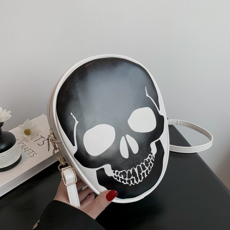 Halloween Skull Shoulder Bag – Funny Crossbody Messenger Phone Purse
