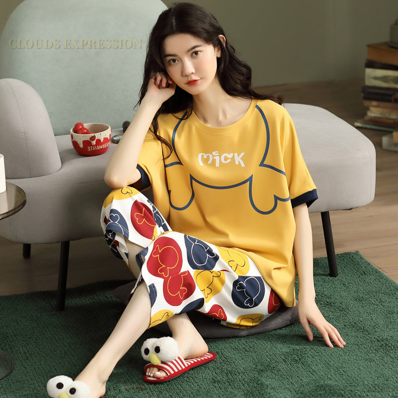 Fashion Summer Pajamas Women's Cotton