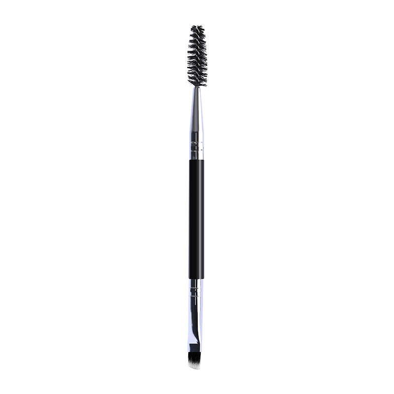 Stainless Steel Spiral Angled Double Ended Eyebrow Brush