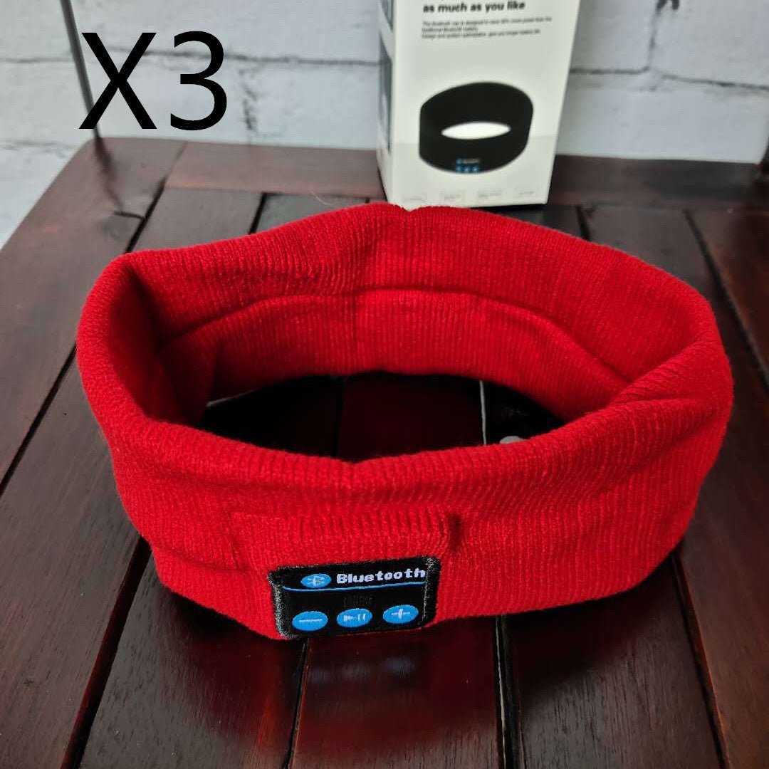 Bluetooth Headband Headphones – Sports Sweatband with Built-in Speakers & Mic