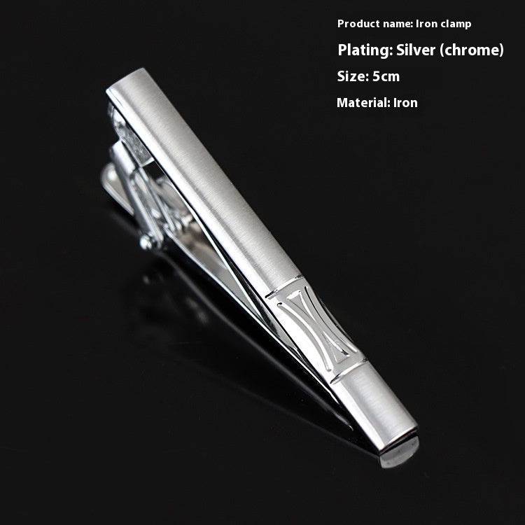 Men's Silver Short Tie Clip