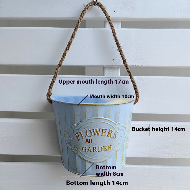 Retro Fashion And Personalized Iron Hanging Flowerpot