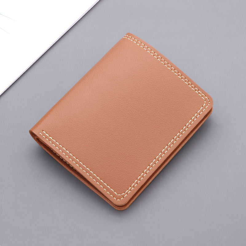 Slim PU Leather Vertical Wallet Men's Card Organizer