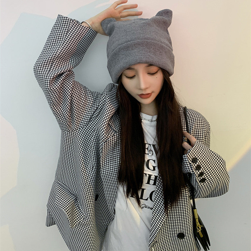 Women's Fashion Warm College Style Ear Hat