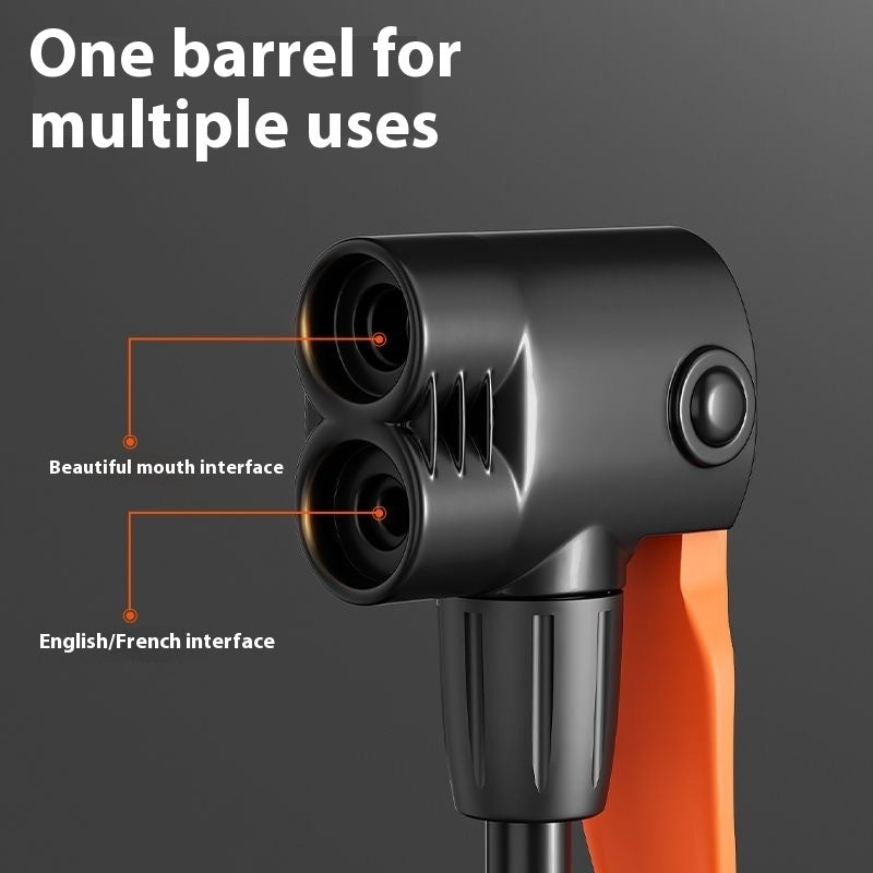 Foot Tire Pump for Bicycles – Single & Double Cylinder Options with High-Pressure Ball Needle and Pressure Gauge