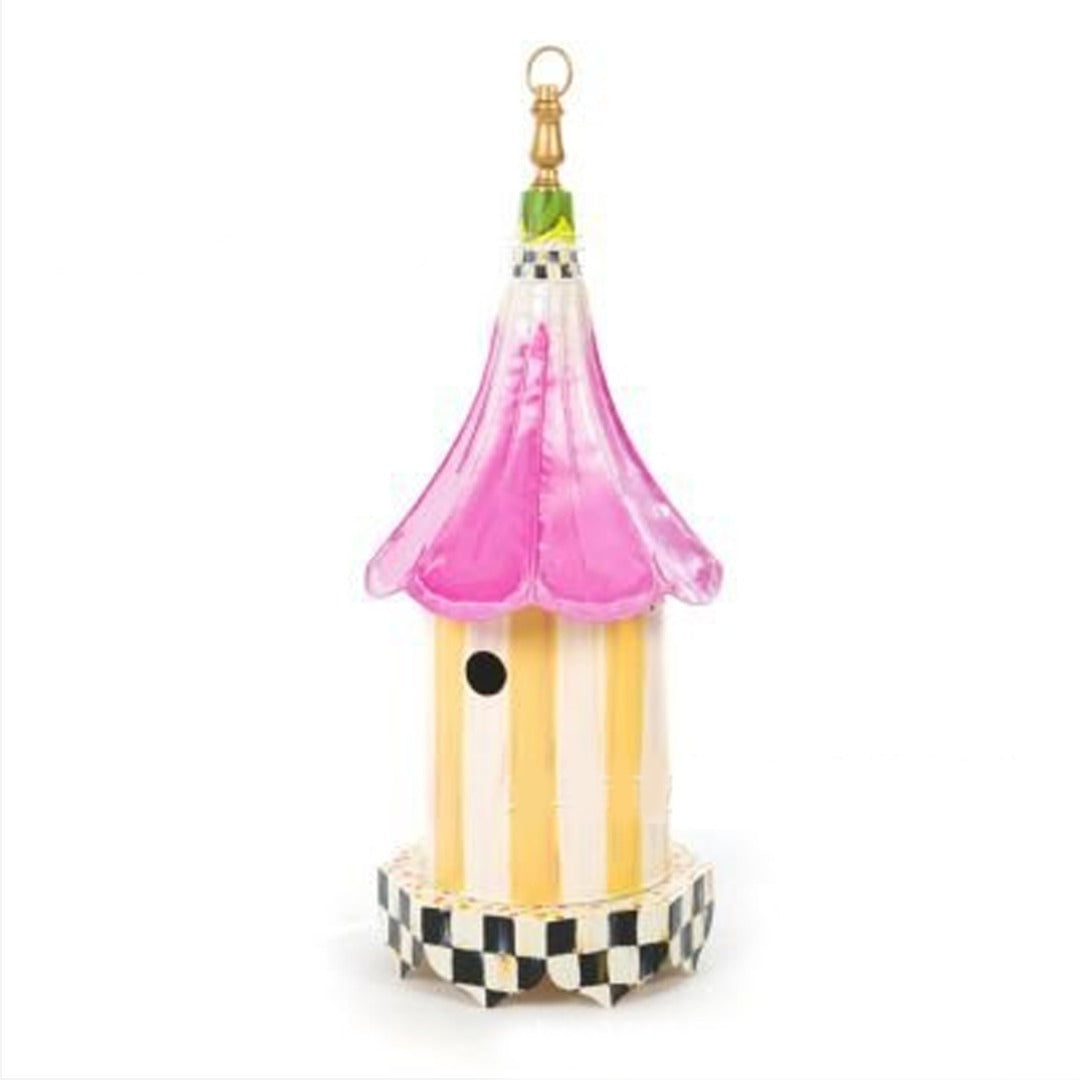 Metal Bird Feeder Hanging Birdhouse – Creative Garden Yard Window Decor with Parrot Feeding Pendant