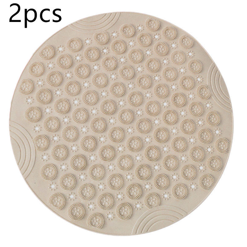 Anti-Slip Round Shower Mat – Drain Hole & Massage Center