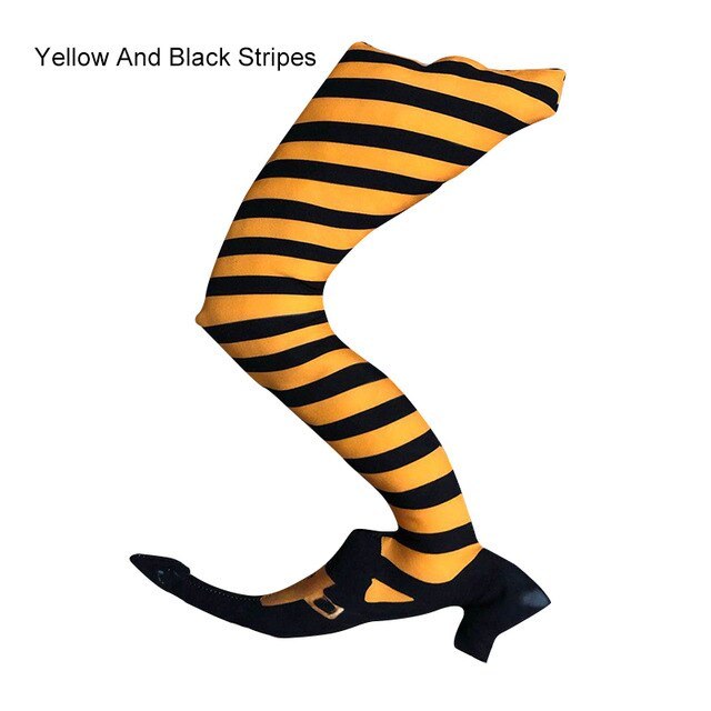 Halloween Evil Witch Leg Decoration – Spooky Thigh Prop for Haunted House and Outdoor Decor