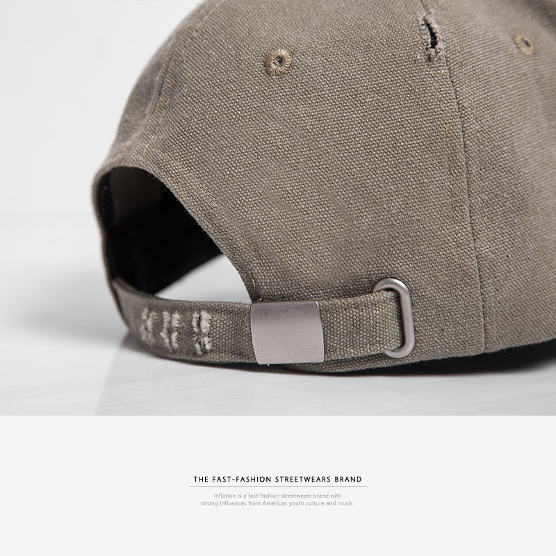 Trendy Unisex Distressed Solid Color Baseball Cap
