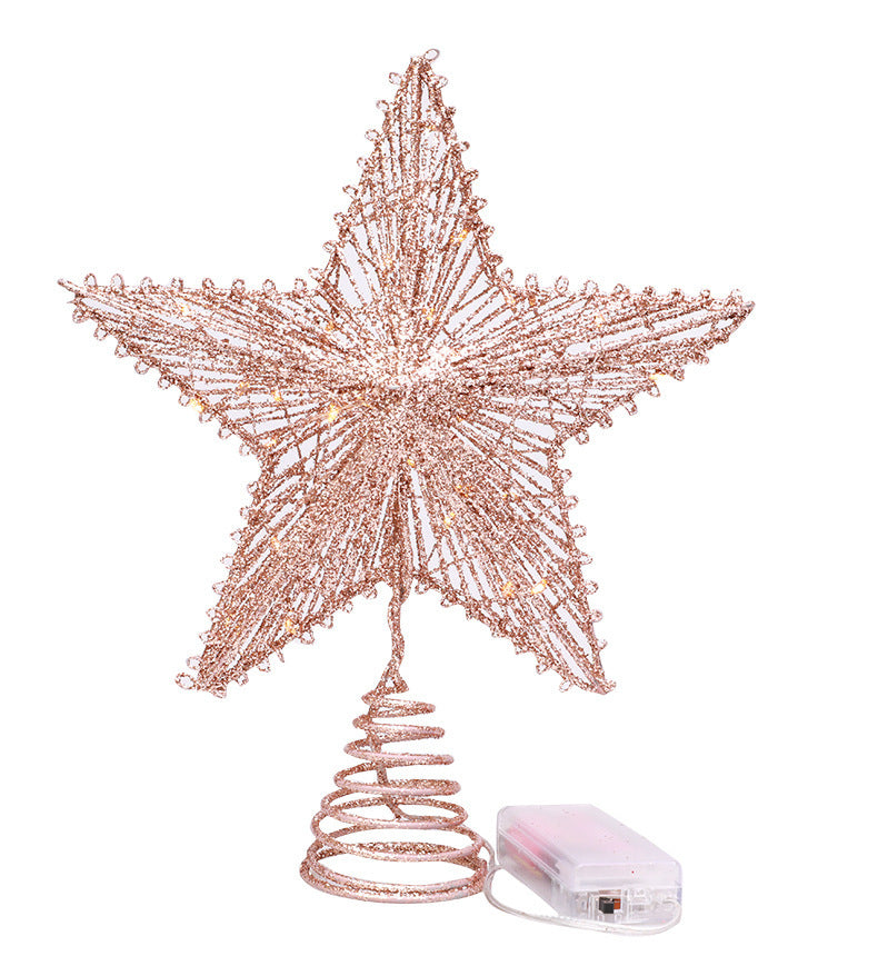 Linear Iron Christmas Tree Top Star Five-pointed Star