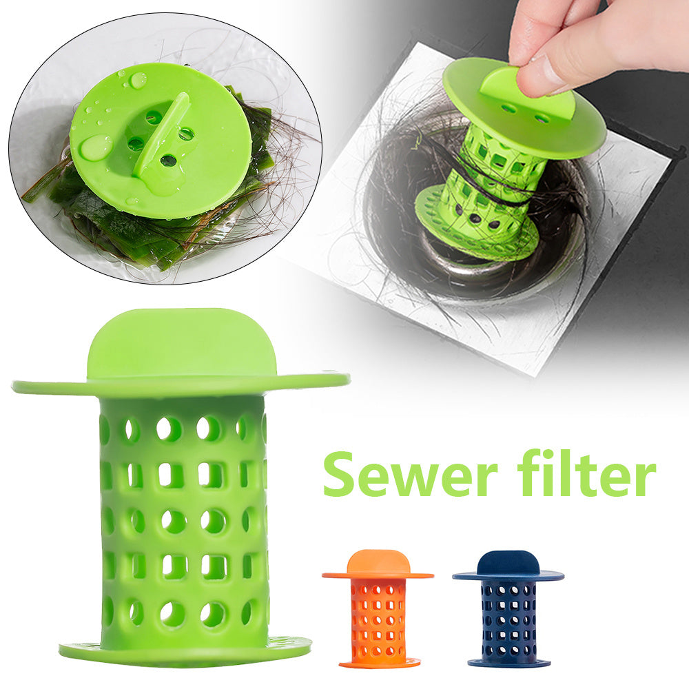 Anti-Clogging Plastic Sink & Floor Drain Filter – Kitchen & Bathroom Water Plug
