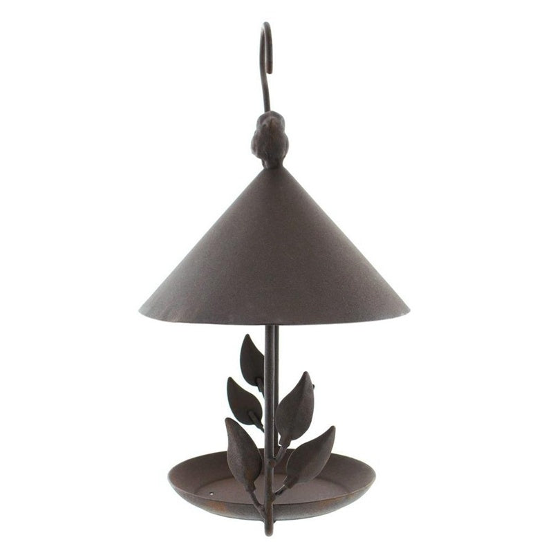American Made Wrought Iron Bird Feeder for Outdoor Use