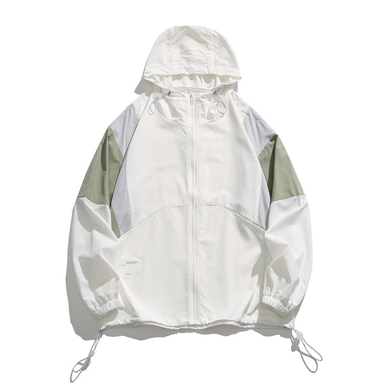 Color Matching Sun Protection Clothing Thin Outdoor UPF50 Couple Jacket