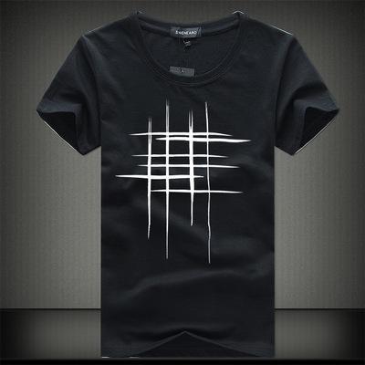 Unisex Cotton Striped Short Sleeve T Shirt Regular Fit