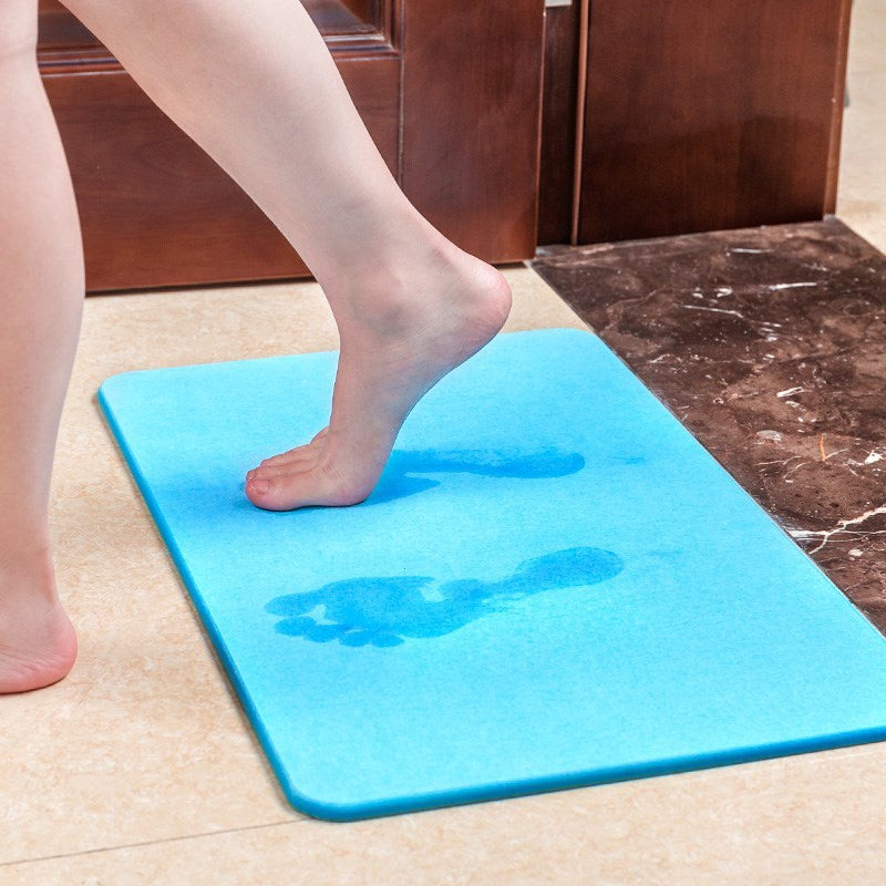 Solid Color Bathroom Floor Mat – Soft & Absorbent Bath Rug