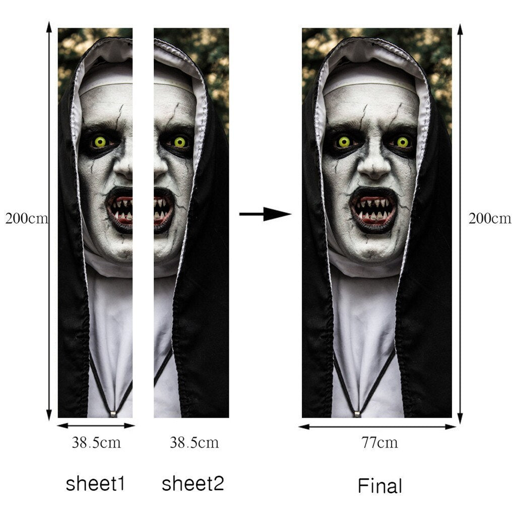 Terrorist Nun Creative 3D Door Sticker