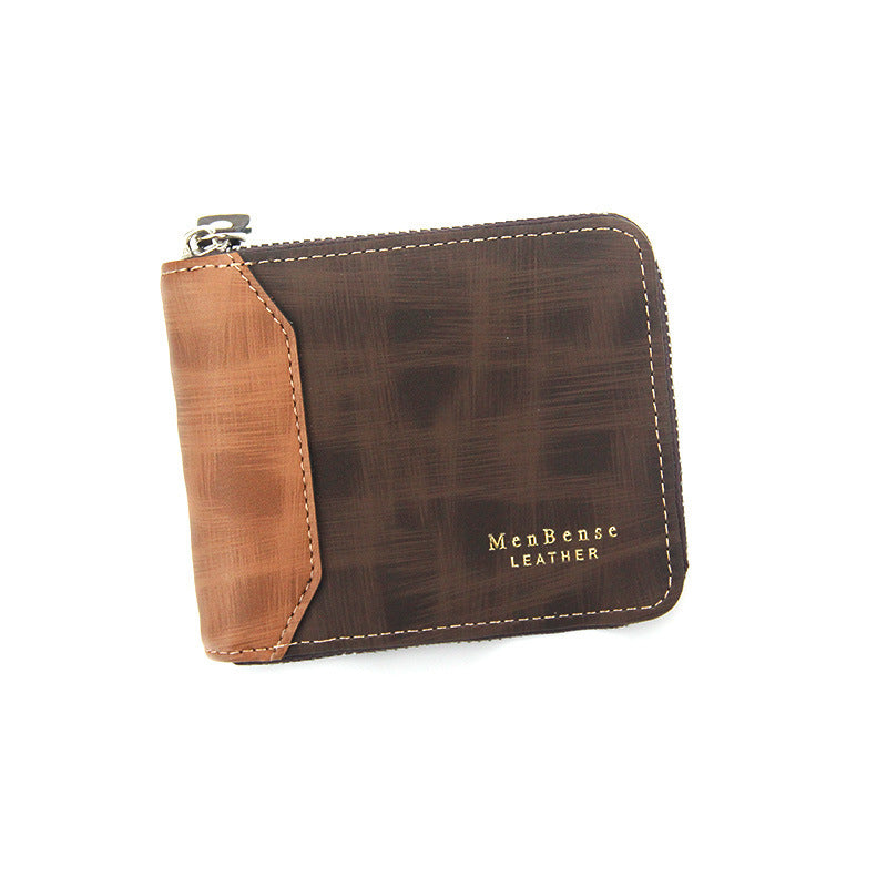 Men's Frosted Simplicity PU Leather Wallet Solid Color
