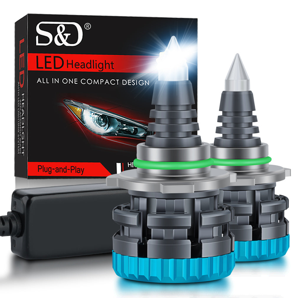 High-Power LED Headlights – Bright White Modified Car Front Bulbs