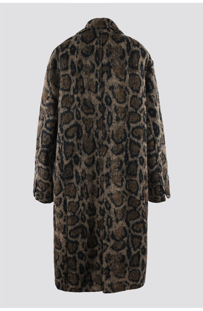 Winter Long Oversize Loose High-end Woolen Coat For Men