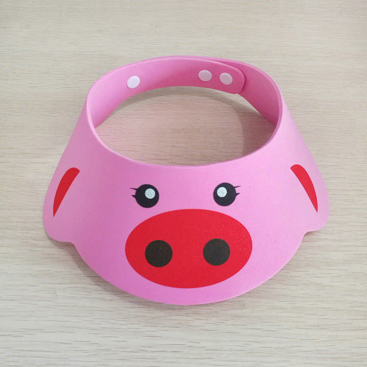 Cartoon Adjustable Baby Shampoo Cap – Thickened Splash Guard for Bath Time