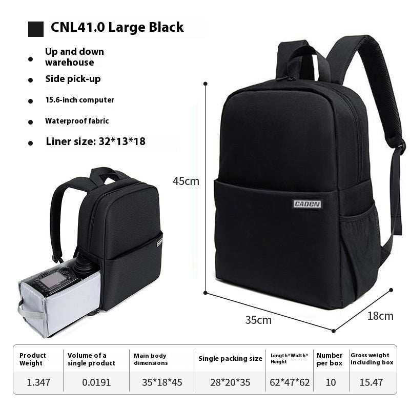Hong Kong Style SLR Backpack Unisex Waterproof Fabric