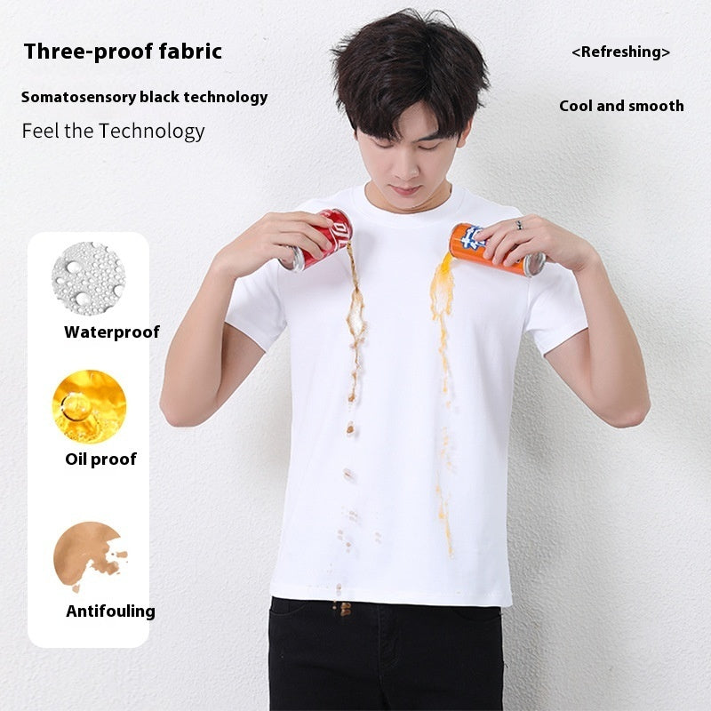 Male Solid Color High-end First-class Small T-shirt