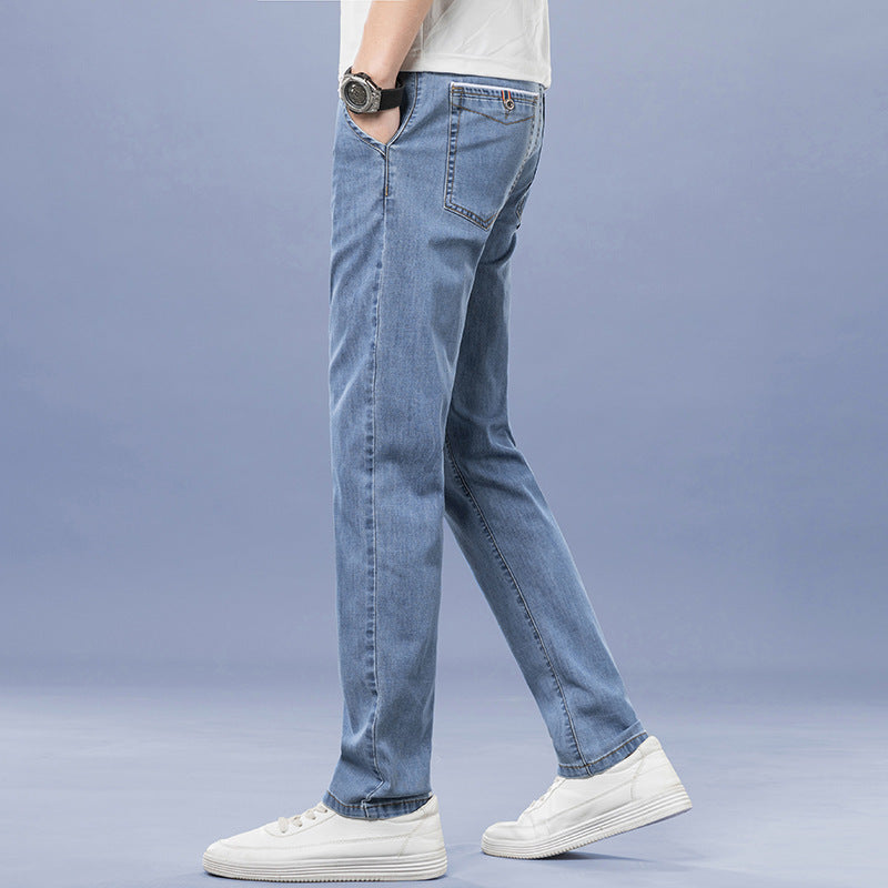 Men’s Simple Straight Jeans – Popular Loose Casual Denim