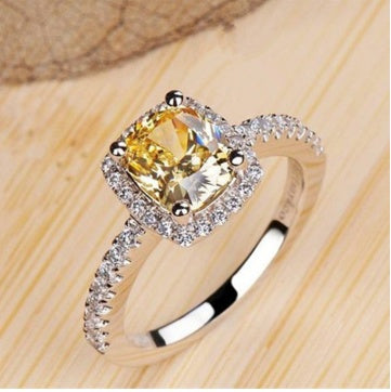 Womens Engagement Rings White Gold Alloy Trendy Anelli