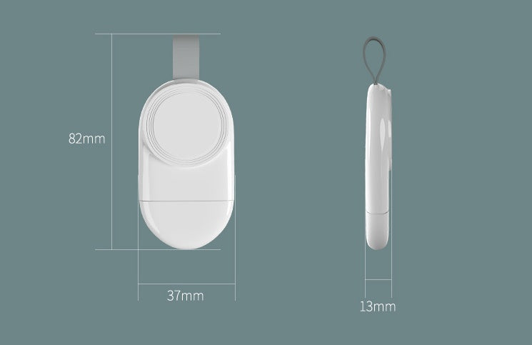 Portable Apple Watch Magnetic Charger – USB-C Wireless Keychain (for Series 1–9, SE & Ultra)