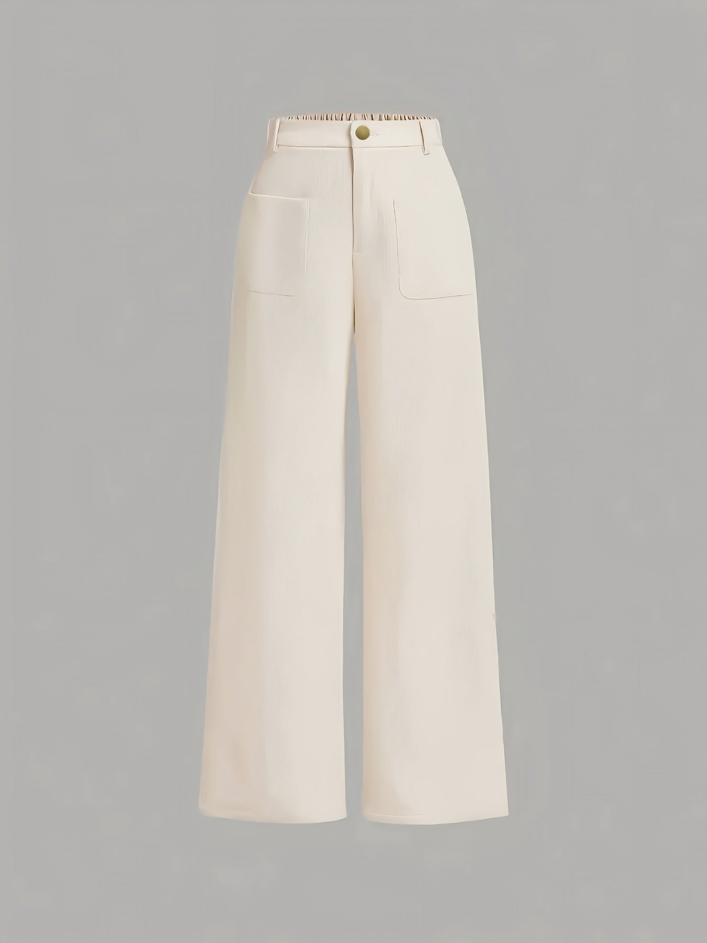 Women’s Corduroy Straight-Leg Pants – Casual Mid-Waist Trousers