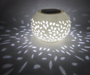 Solar Garden Apple Light Ceramic LED Night Lamp Soft Decorative Lighting