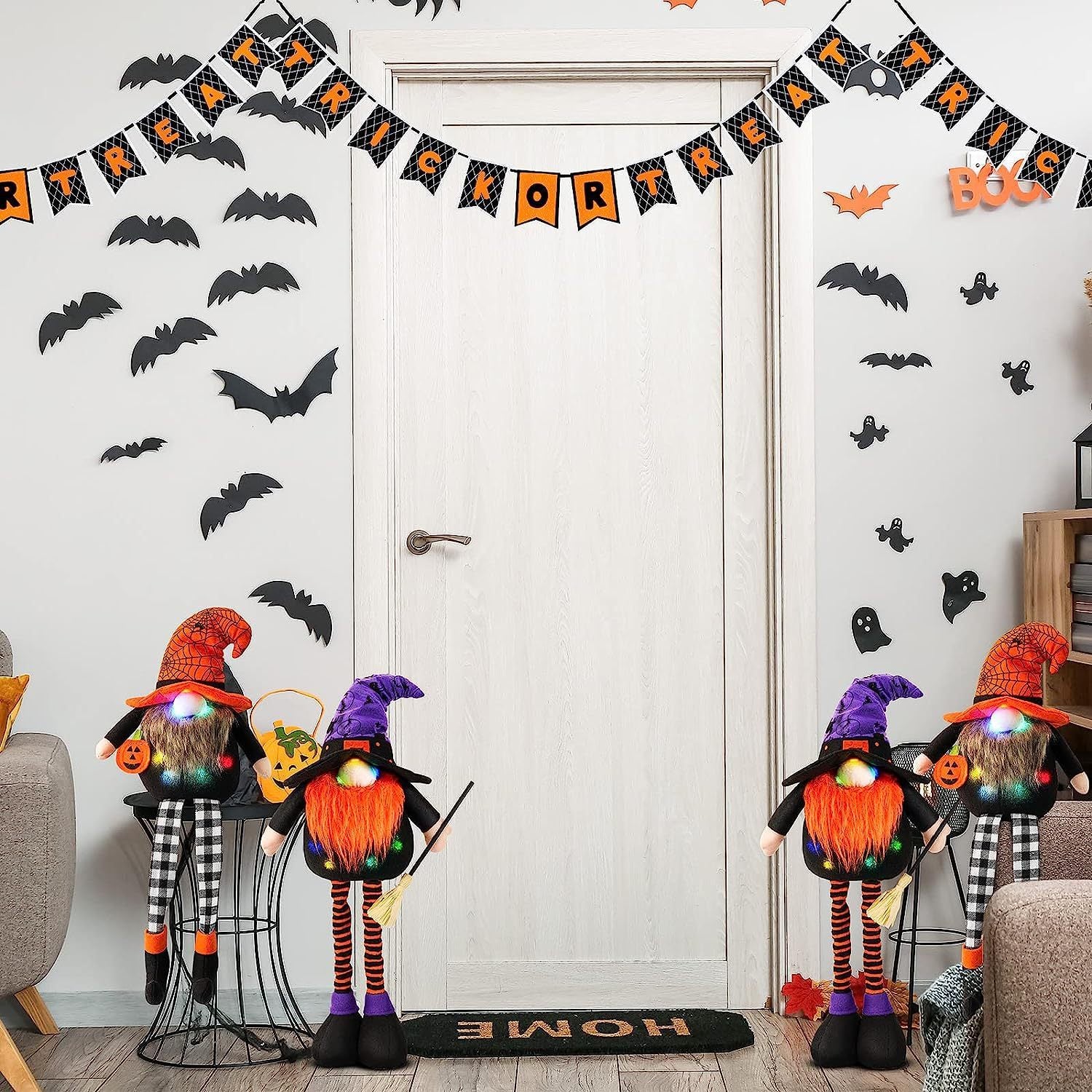 Halloween Decorations Light-emitting Hanging Legs Faceless Doll Ornaments
