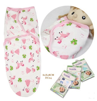 Cotton Cartoon Baby Swaddle Towel – Anti-Startle Sleeping Bag