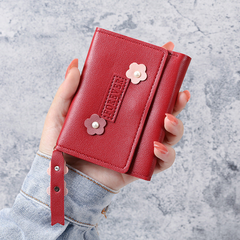 Unisex Buckle Closure PU Leather Slim Cardholder Wallet
