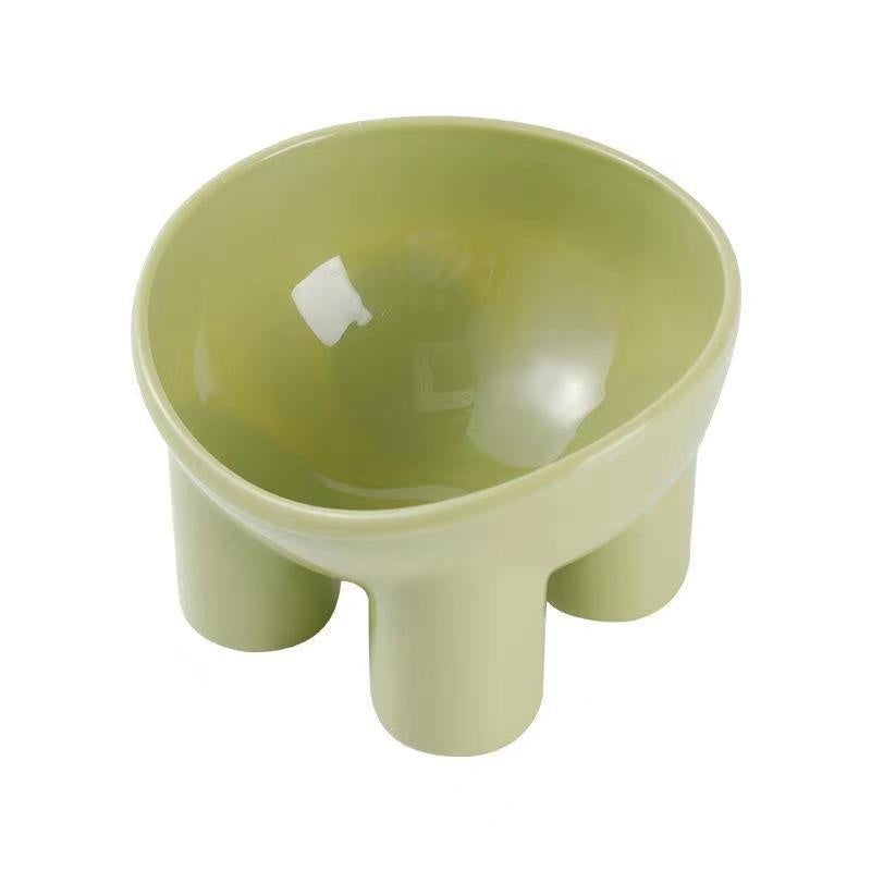 Pet Bowl Cute Cat Basin Double Bowl Neck Protection High Leg Anti-tumble