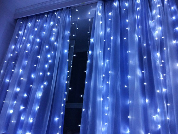 Festive 3x3m Christmas LED Curtain Lights
